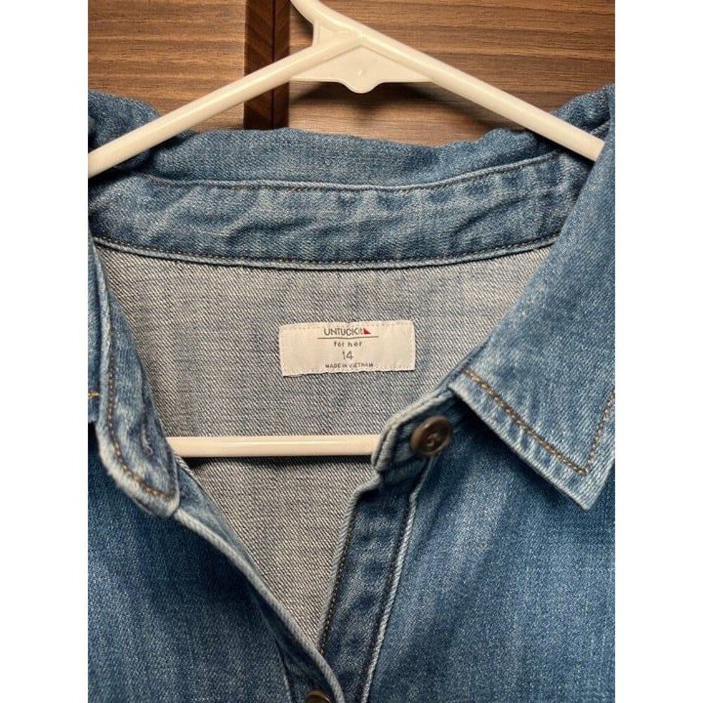 Untuckit Lea Denim Shirtdress -- NWT - Picture 3 of 4